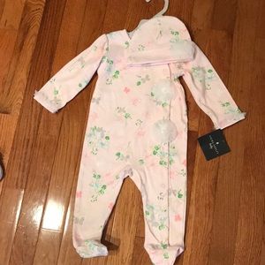 Brand new footsie outfit with matching hat